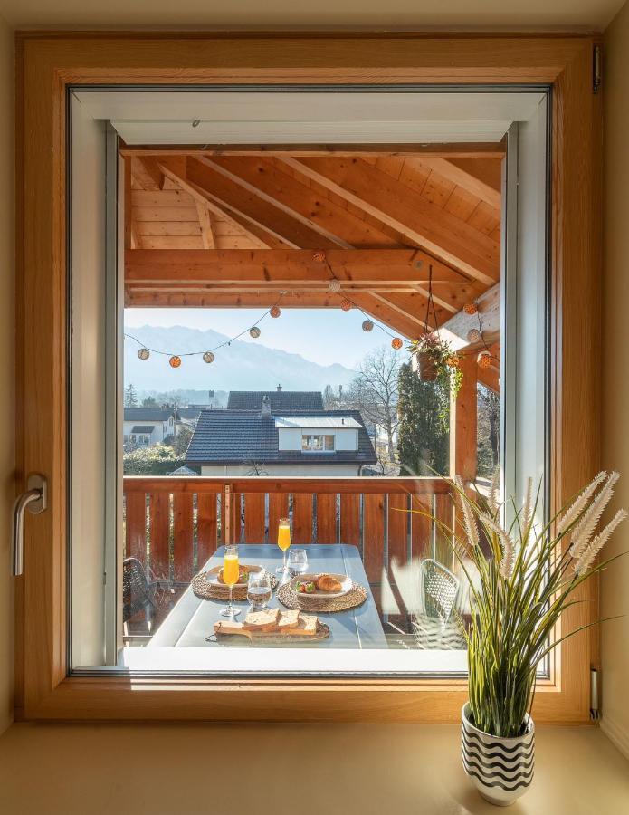 Swiss Alps View Apartment - Contactless Self Check-In 图恩 外观 照片